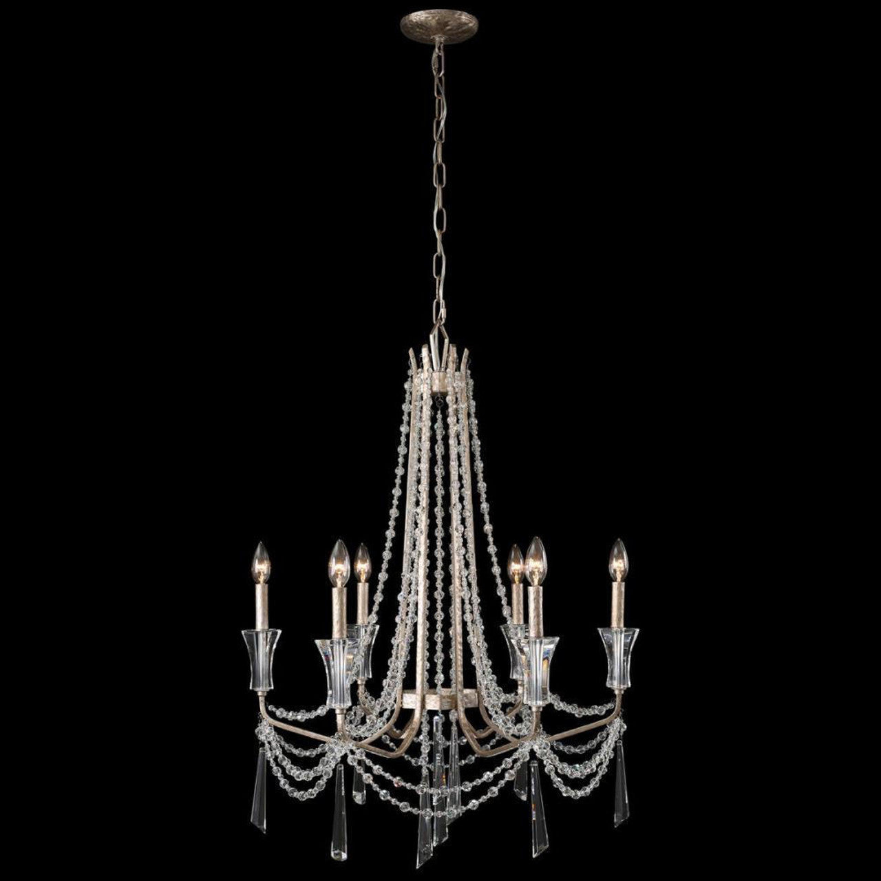 Barcelona 6 Light Chandelier - Transcend Silver