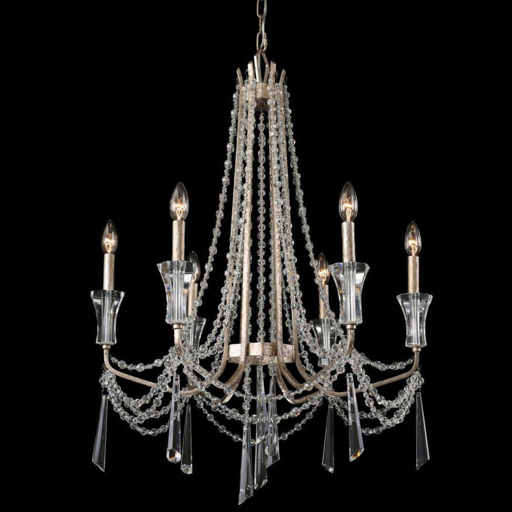 Barcelona 6 Light Chandelier - Transcend Silver