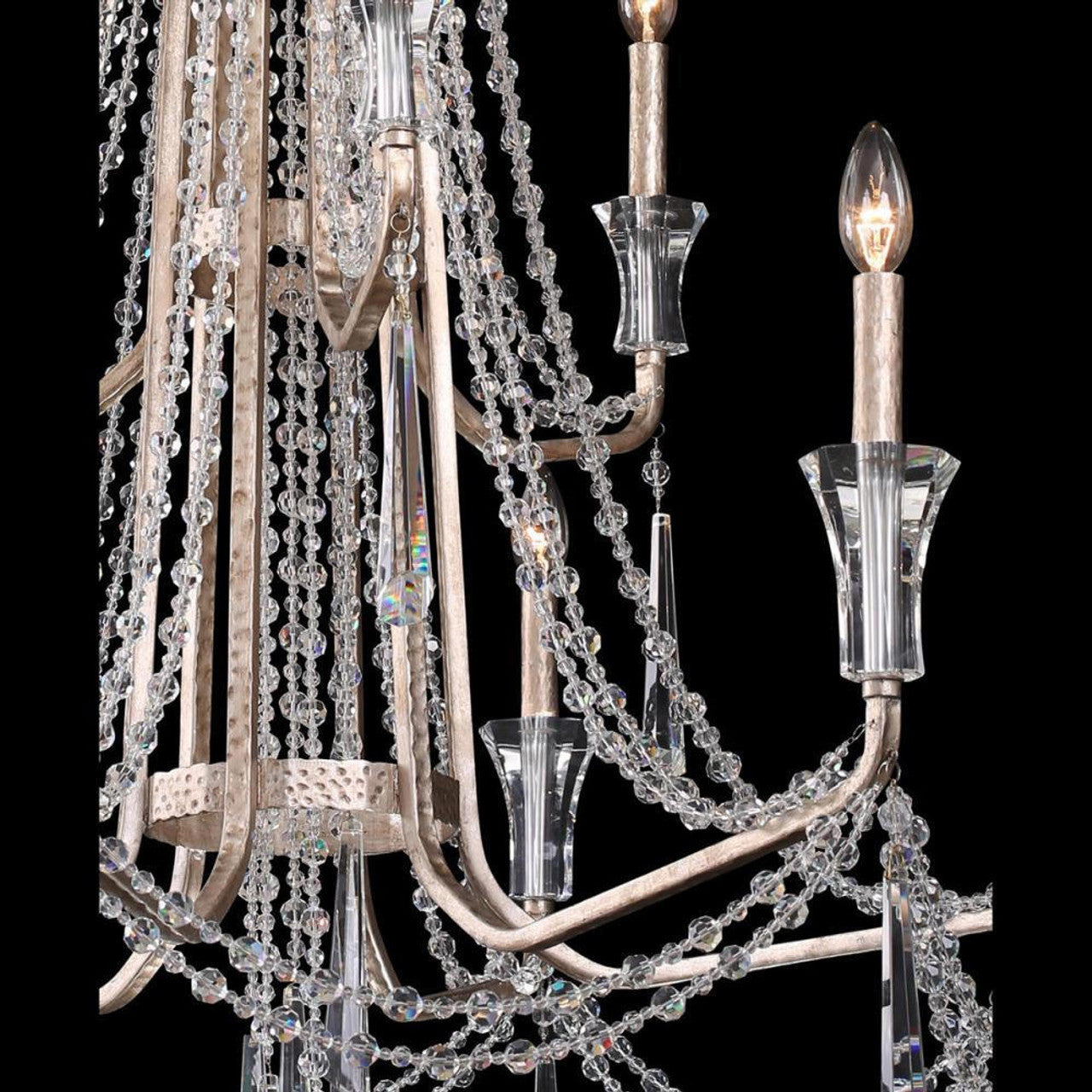 Barcelona 9 Light Chandelier - Transcend Silver