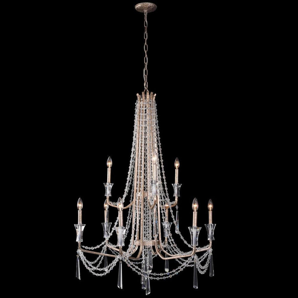 Barcelona 9 Light Chandelier - Transcend Silver