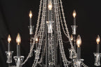 Barcelona Two-Tier Crystal Chandelier - Black