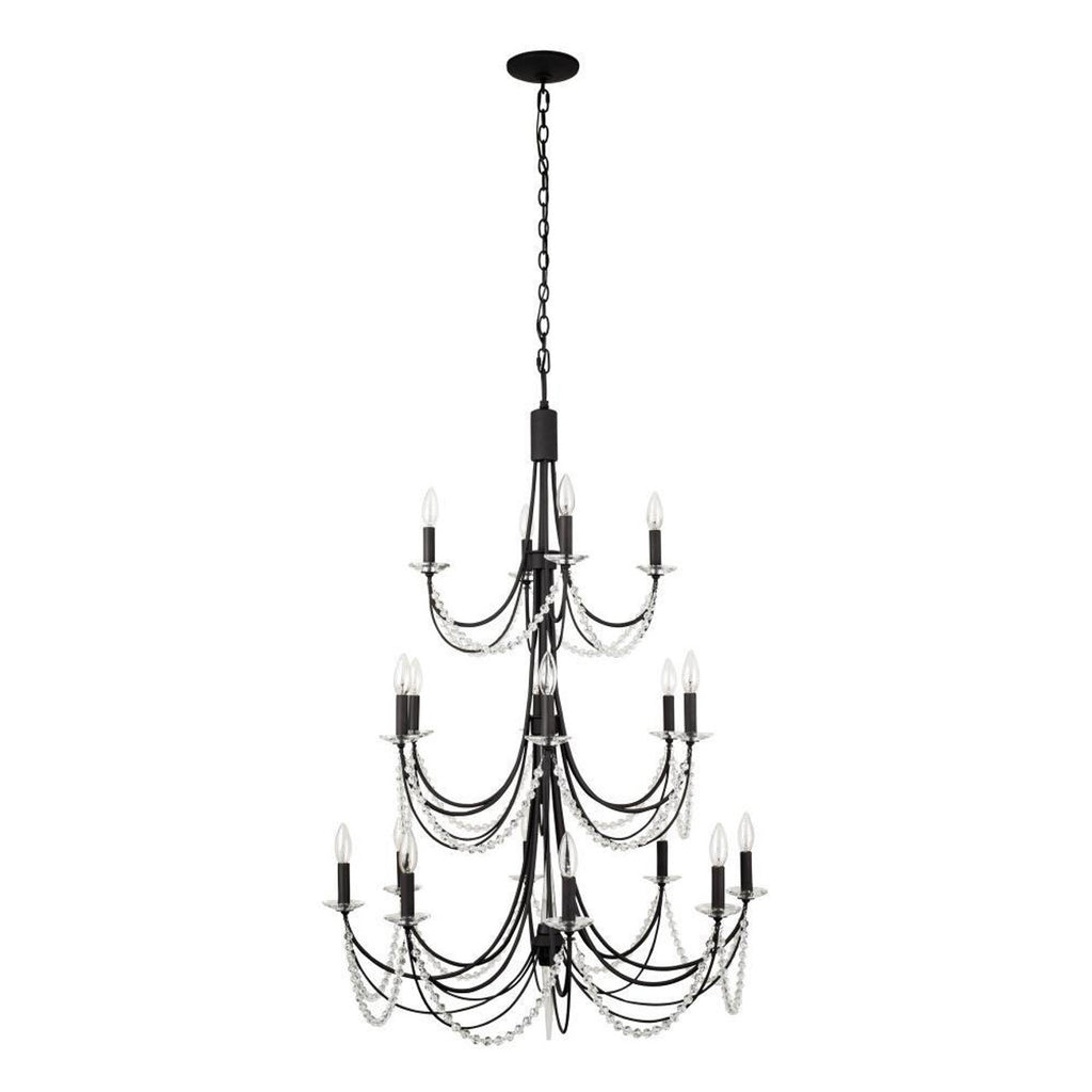Brentwood Three-Tier Chandelier - Black