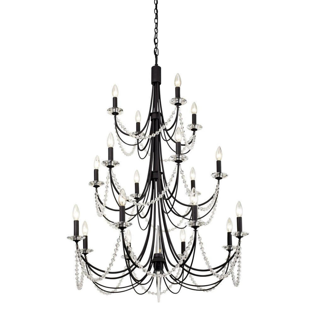 Brentwood Three-Tier Chandelier - Black