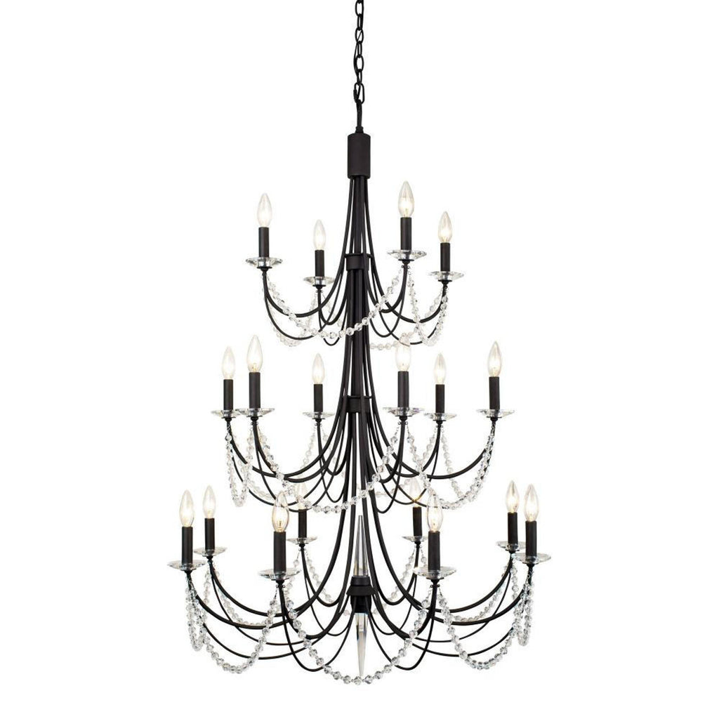 Brentwood Three-Tier Chandelier - Black