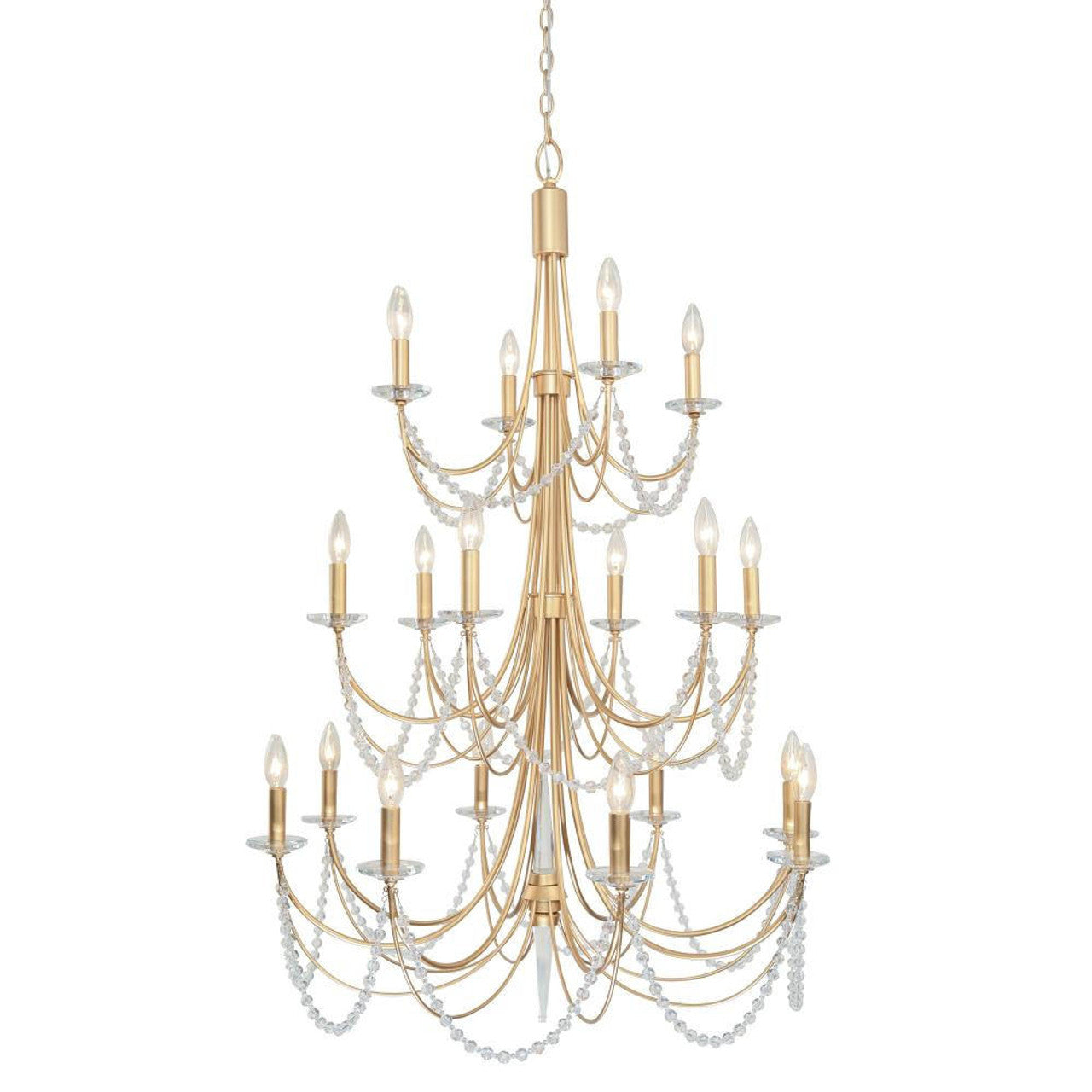 Brentwood Three-Tier Chandelier - Gold
