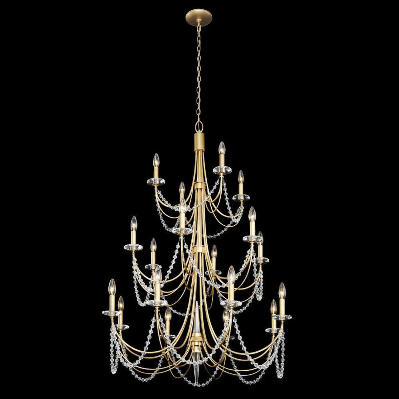 Matrix 9 Light Chandelier - Havana Gold