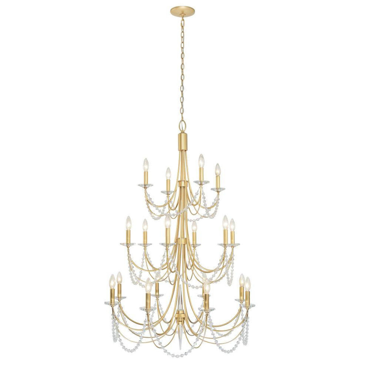 Brentwood Three-Tier Chandelier - Gold
