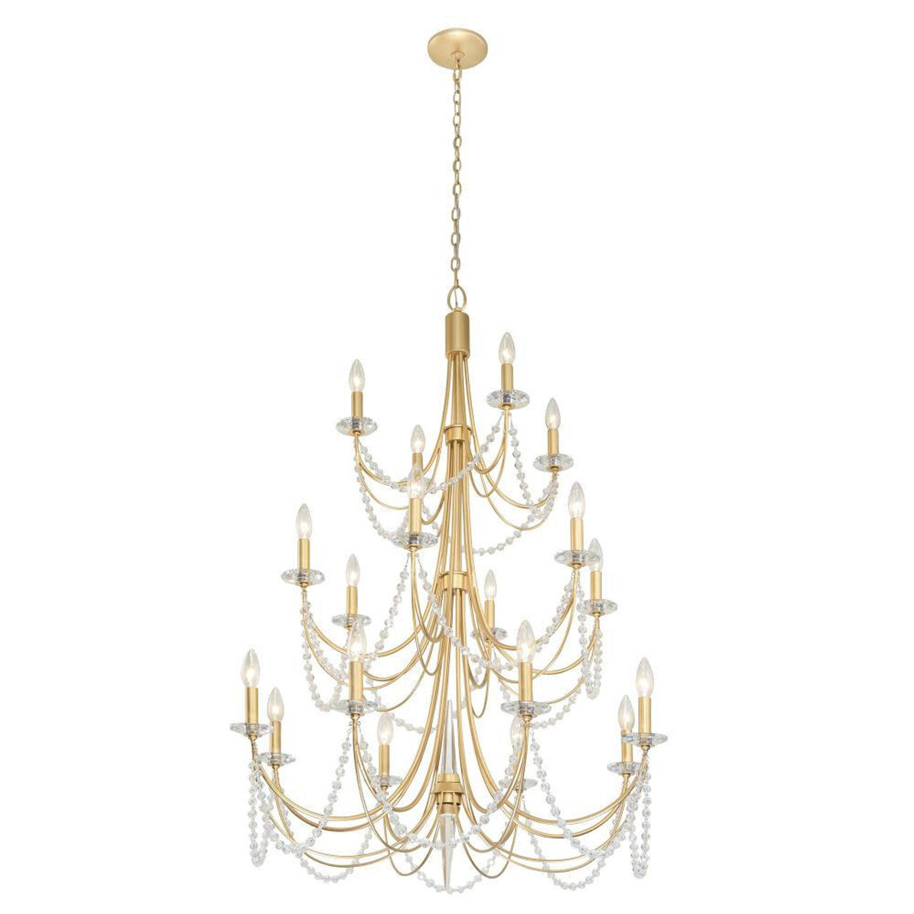 Brentwood Three-Tier Chandelier - Gold