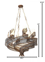 Flow Chandelier - Hammered Ore