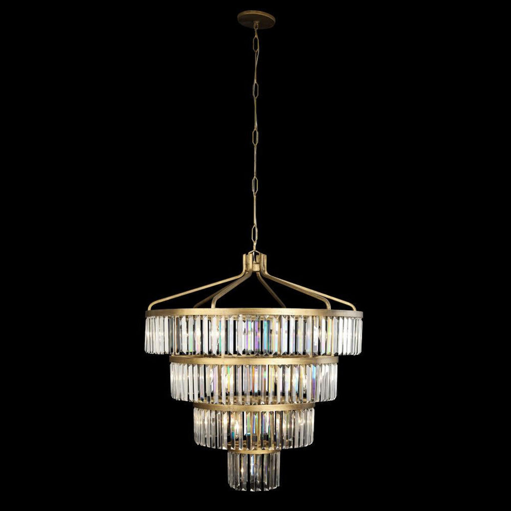 Social Club Four-Tier Chandelier - Gold