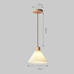 Pleated Pendant Lights: Nordic E27 Base Chandelier for Dining Room, Kitchen Island Lighting