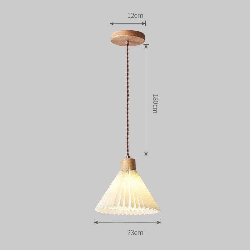 Pleated Pendant Lights: Nordic E27 Base Chandelier for Dining Room, Kitchen Island Lighting