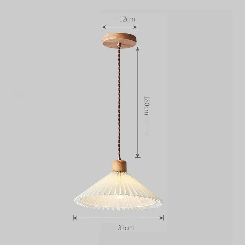 Pleated Pendant Lights: Nordic E27 Base Chandelier for Dining Room, Kitchen Island Lighting