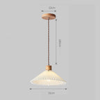 Pleated Pendant Lights: Nordic E27 Base Chandelier for Dining Room, Kitchen Island Lighting