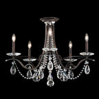 Vesca Chandelier, 12-Light, Antique Silver, Clear Heritage Crystal, 45"W (VA8322N-48H 1HZVKK)