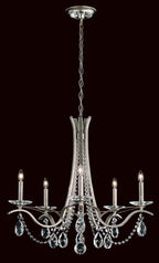Sterling Chandelier, 5-Light, Aurelia Gold, Clear Swarovski Crystal, 16"W (2999-211S 17UXHE)