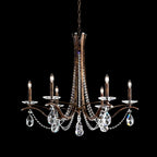 La Scala Chandelier, 10-Light, French Gold, Clear Swarovski Crystal, 28"W (5074-26S 1HZUHU)