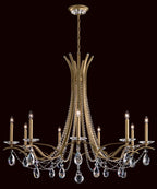 Vesca Chandelier, 6-Light, Heirloom Bronze, Clear Heritage Crystal, 33"W (VA8336N-76H 1HPKMF)