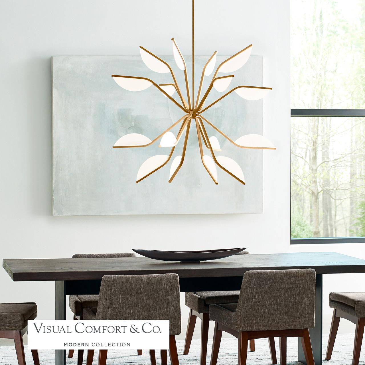 Belterra Chandelier, 16-Light, LED, Natural Brass, 46.3"W (700BLT43NB-LED930 70PDAX3)