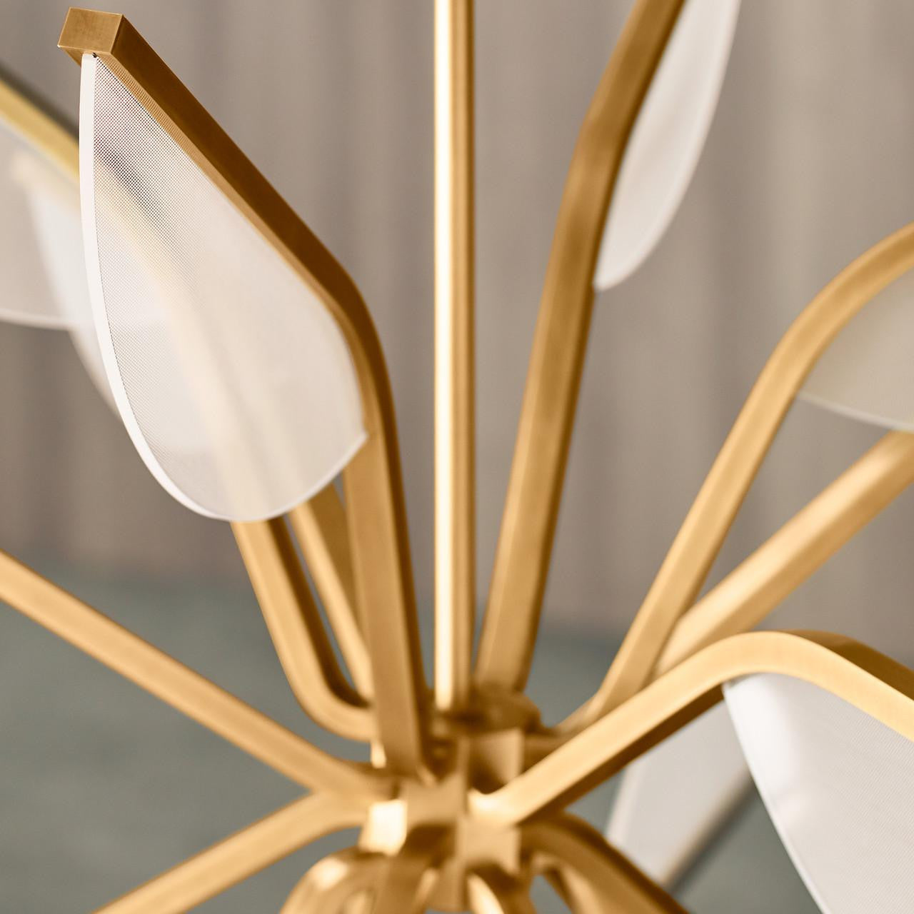 Belterra Globe Chandelier, 1-Light, LED, Natural Brass, 38"W (700BLT38GNB-LED930 70PDAX0)