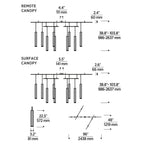 Blok Large Chandelier, 9-Light, LED, Aged Brass, 96"L (700BLKL9R-LED930S 70PGHHF)