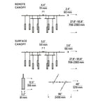 Gable Ceiling Chandelier, 27-Light, LED, Nightshade Black, 44.5"L (700TRSPGBL27TB-LED930120 70PGDK5)