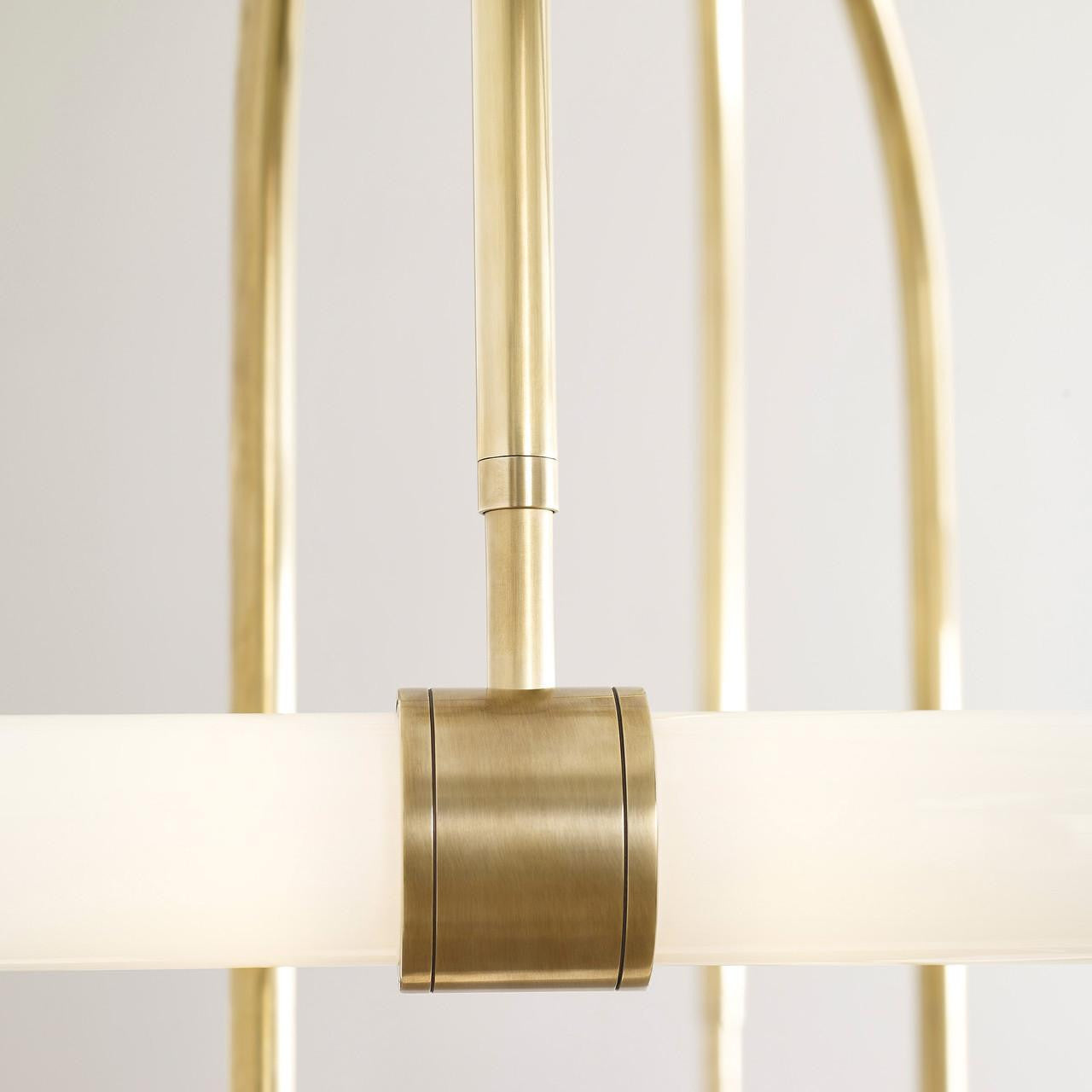 Calumn Chandelier, 6-Light, LED, Natural Brass, 47.9"H (700CLM6NB-LED930 70PDAY9)