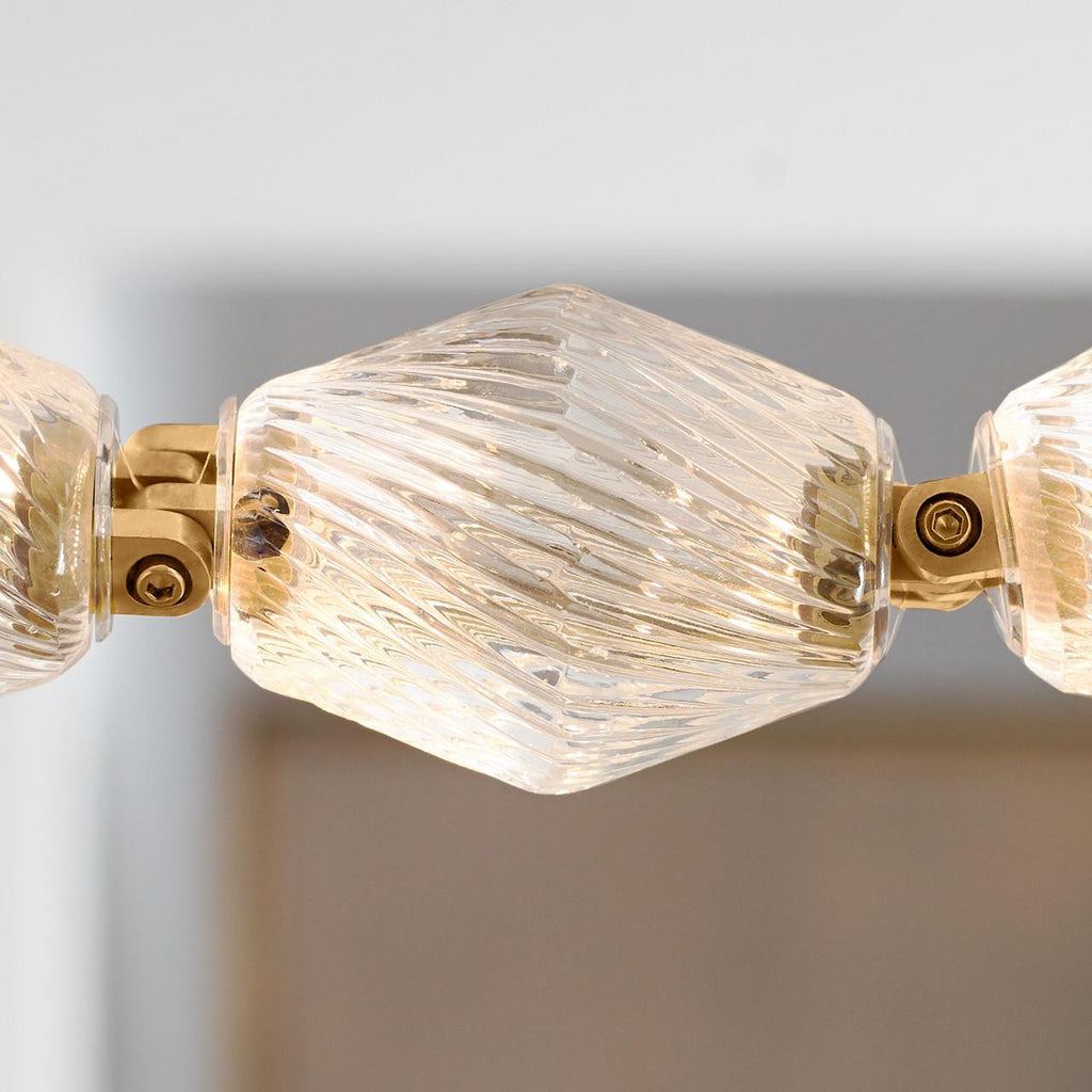 Collier Chandelier, 1-Light, LED, Natural Brass, 115.1"H (700CLR108NB-LED930R-277 70PGHHM)