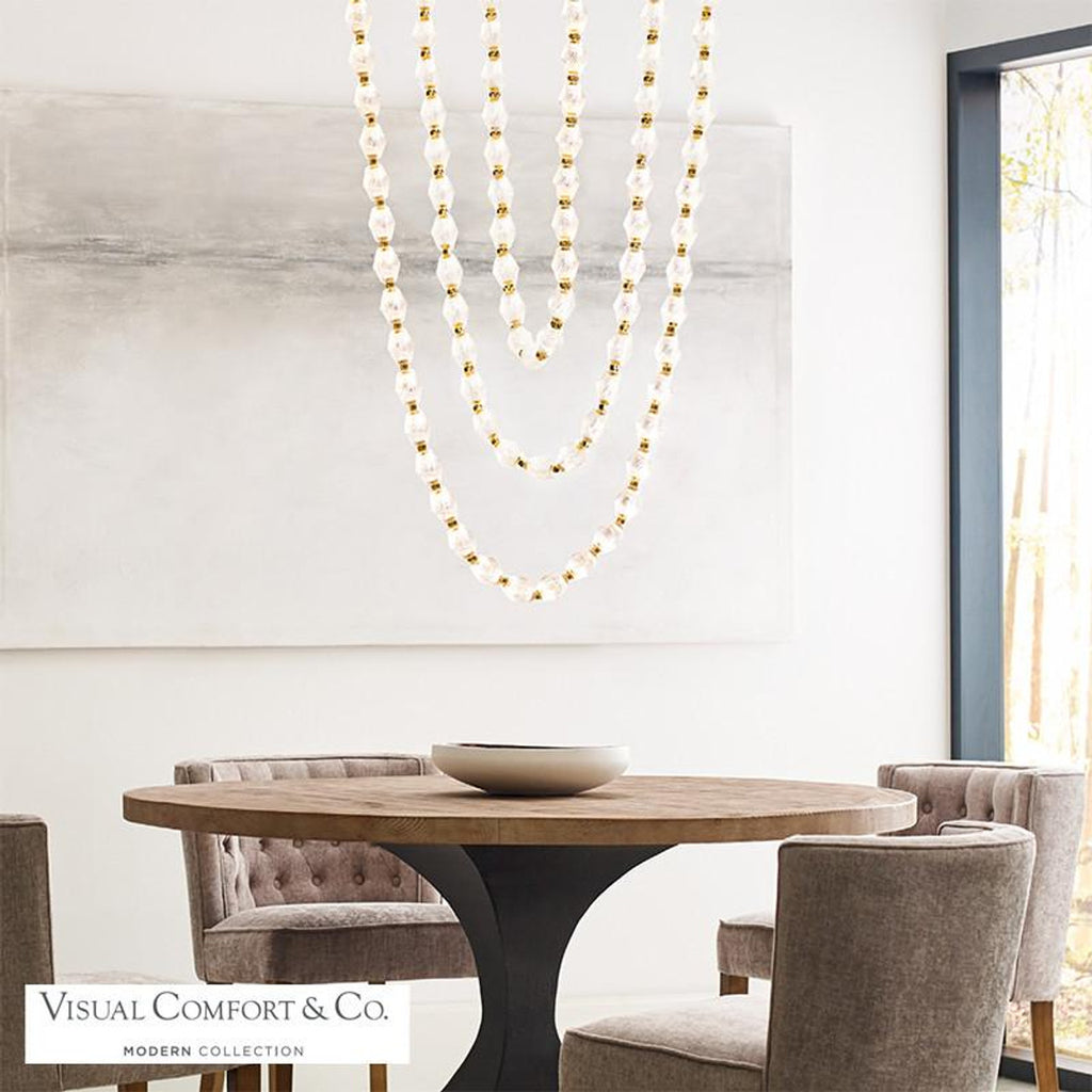 Collier Chandelier, 1-Light, LED, Natural Brass, 115.1"H (700CLR108NB-LED930R-277 70PGHHM)