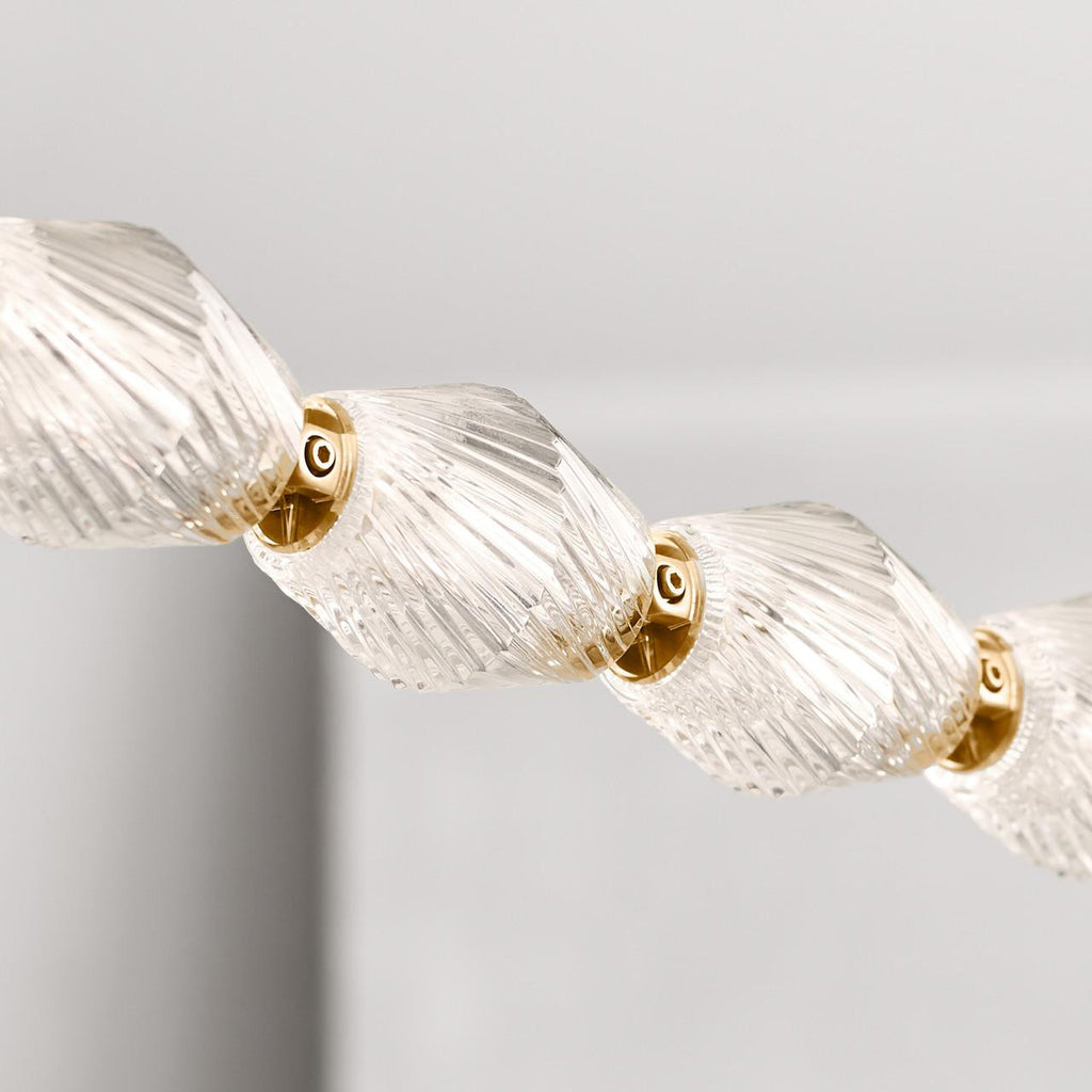 Collier Chandelier, 1-Light, LED, Natural Brass, 140.5"H (700CLR132NB-LED930R-277 70PGHHU)