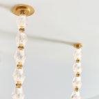 Collier Chandelier, 1-Light, LED, Natural Brass, 89.7"H (700CLR84NB-LED927R-277 70PGCMH)