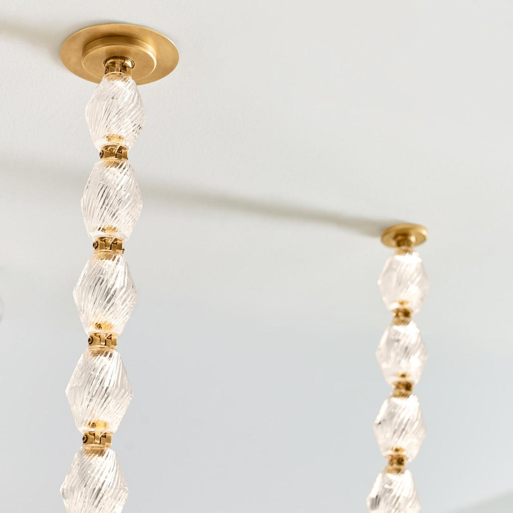 Collier Chandelier, LED, Natural Brass, 115.1"H (700CLR108NB-LED930R 70PGHHL)