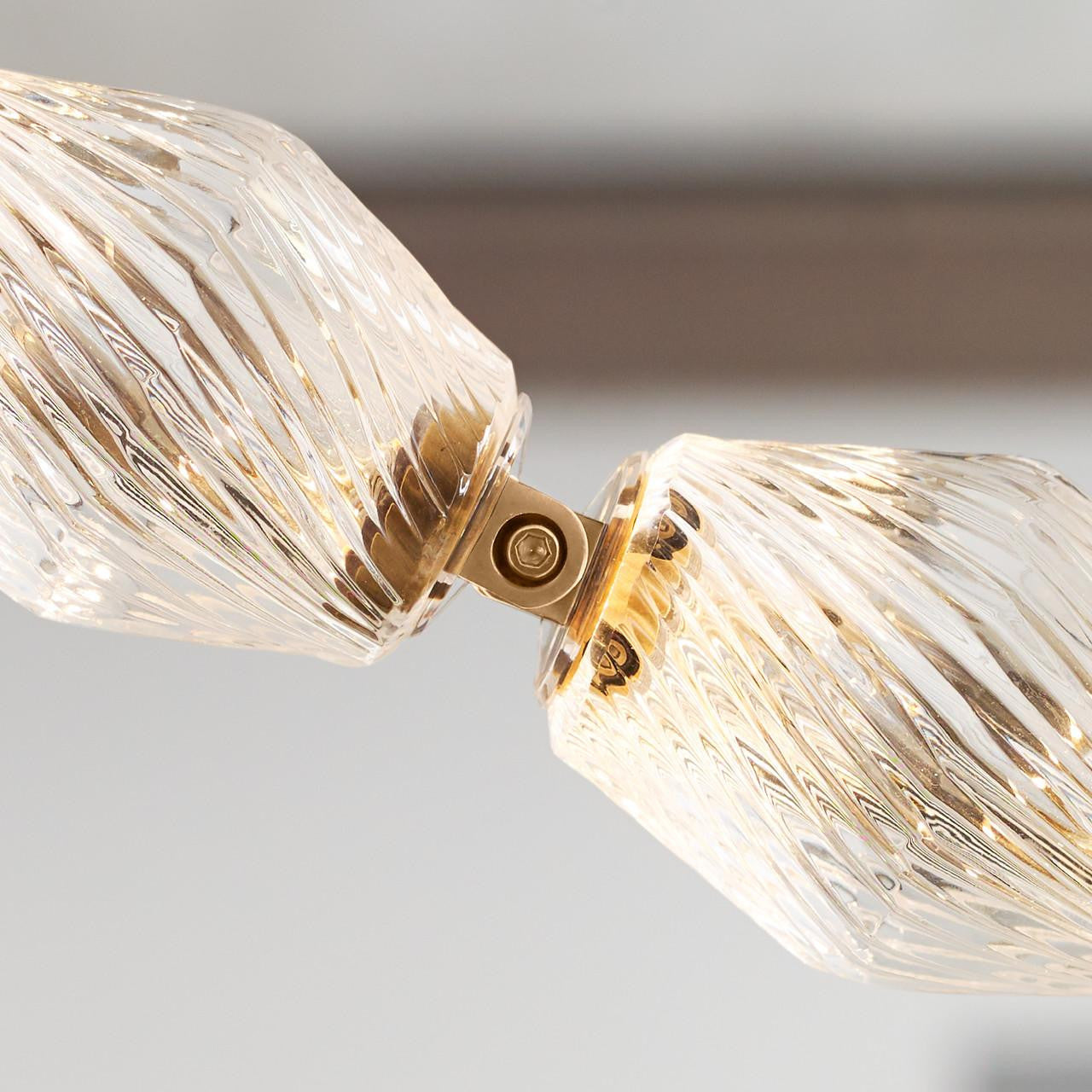 Collier Chandelier, LED, Natural Brass, 118.5"H (700CLR108NB-LED927S 70PGCLZ)