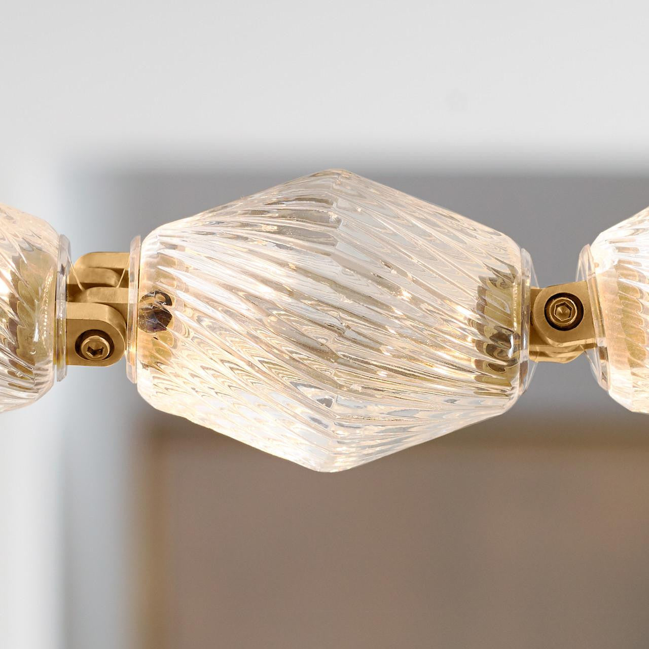 Collier Chandelier, LED, Natural Brass, 118.5"H (700CLR108NB-LED927S 70PGCLZ)