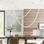 Collier Chandelier, LED, Natural Brass, 140.5"H (700CLR132NB-LED927R 70PGCM3)