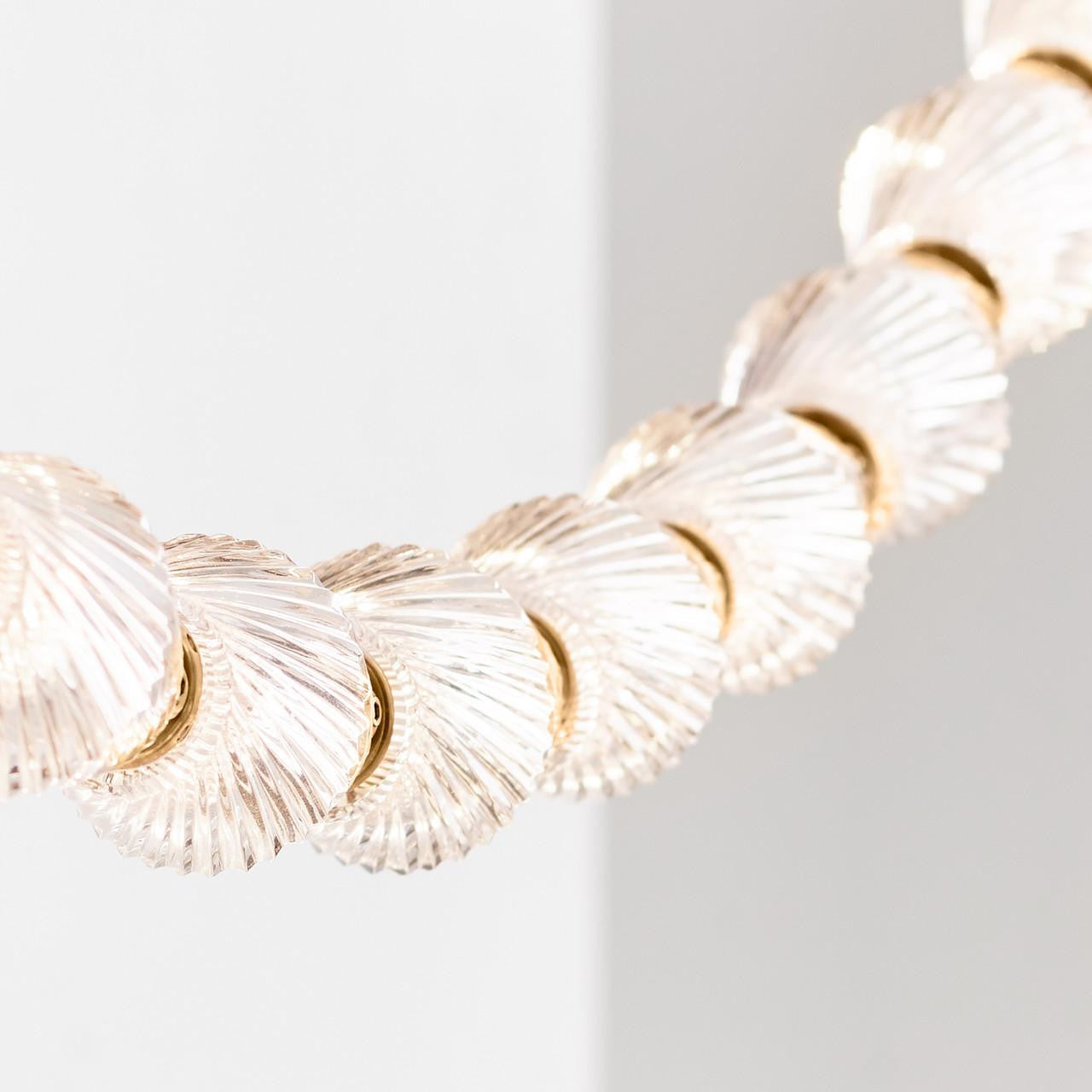 Collier Chandelier, LED, Natural Brass, 254.8"H (700CLR240NB-LED927R 70PGCM9)