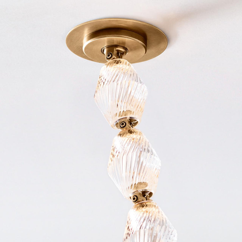 Collier Chandelier, LED, Natural Brass, 254.8"H (700CLR240NB-LED930R 70PGJE3)