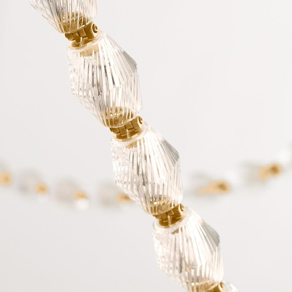 Collier Chandelier, LED, Natural Brass, 258.2"H (700CLR240NB-LED927S 70PGCMC)