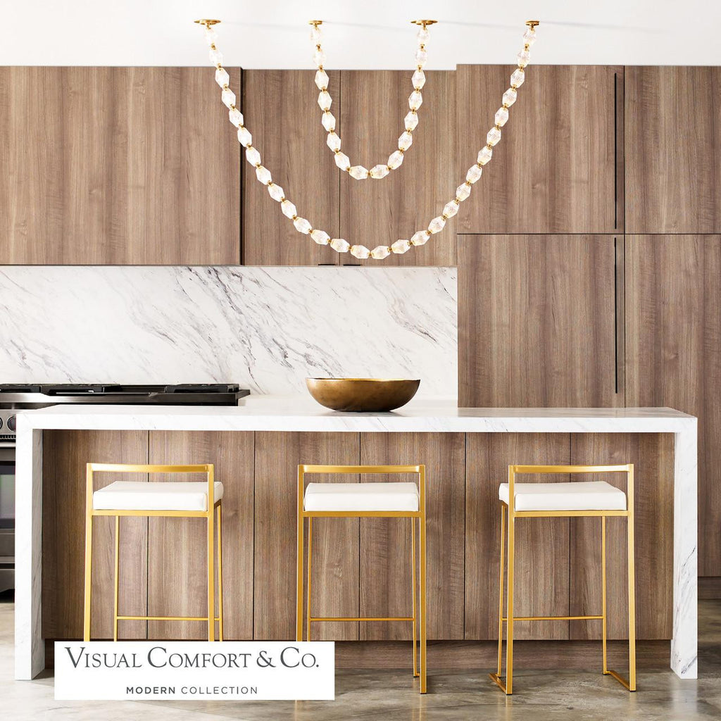 Collier Chandelier, LED, Natural Brass, 89.7"H (700CLR84NB-LED927R 70PGCMG)