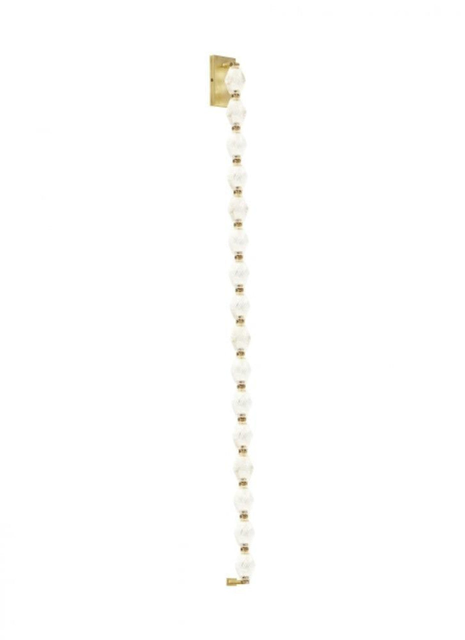 Collier Wall Sconce, LED, Natural Brass, 27.6"H (700WSCLR28NB-LED927 70PKDA8)