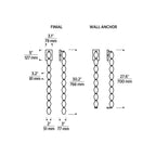 Collier Wall Sconce, LED, Polished Nickel, 53"H (700WSCLR53N-LED927 70PKE6P)