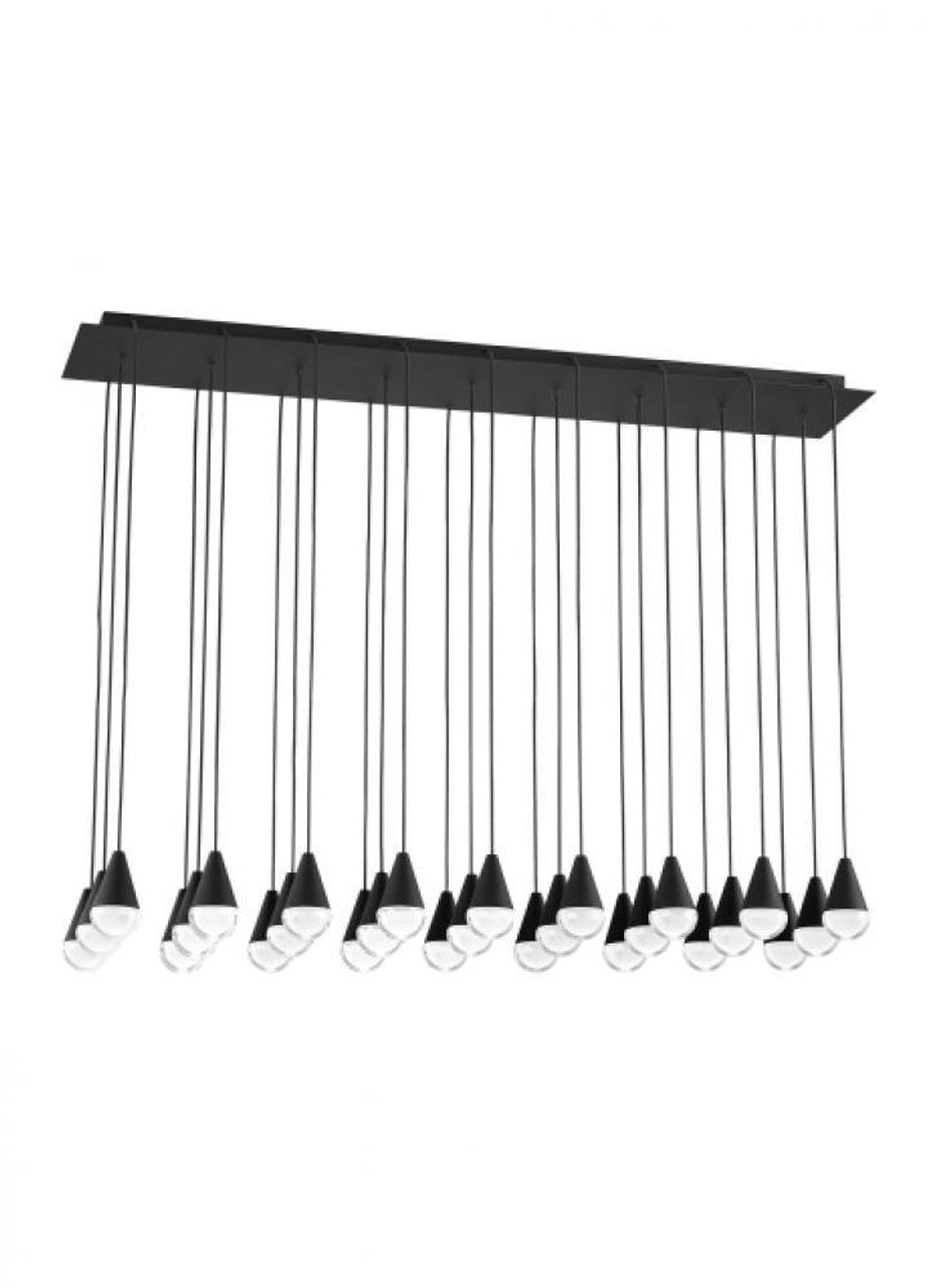 Cupola Chandelier, 27-Light, LED, Nightshade Black, 44.6"L (700TRSPCPA27TB-LED930120 70PGDJ1)
