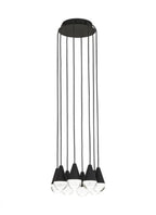 Cupola Chandelier, 8-Light, LED, Nightshade Black, 10.5"L (700TRSPCPA8RB-LED930 70PGDJ9)