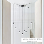 Cupola Chandelier, 8-Light, LED, Nightshade Black, 10.5"L (700TRSPCPA8RB-LED930 70PGDJ9)