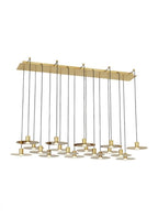 Eaves Ceiling Chandelier, 18-Light, LED, Natural Brass, 50"L (700TRSPEVS18TNB-LED930277 70PGDJF)