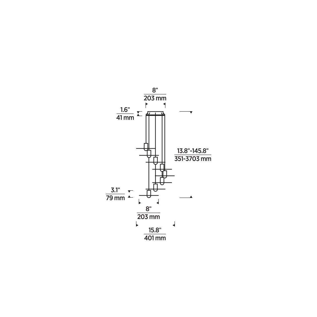 Eaves Ceiling Chandelier, 27-Light, LED, Natural Brass, 50"L (700TRSPEVS27TNB-LED930120 70PGDJJ)