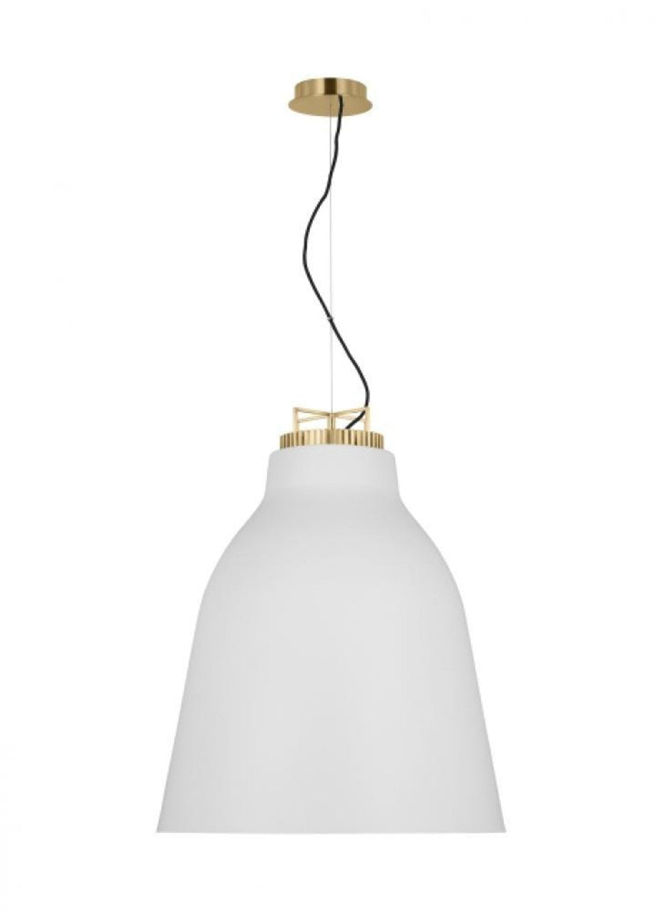 The Shanti Ceiling Pendant, 1-Light, LED, Natural Brass, 26"W (SLPD13527NB 70PKJ57)