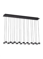 Gable Ceiling Chandelier, 18-Light, LED, Nightshade Black, 44.5"L (700TRSPGBL18TB-LED930120 70PGDK1)