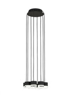 Gable Ceiling Chandelier, 8-Light, LED, Nightshade Black, 10.4"W (700TRSPGBL8RB-LED930 70PGDKE)