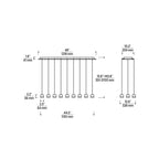 Gable Chandelier, 27-Light, LED, Natural Brass, 44.5"L (700TRSPGBL27TNB-LED930277 70PGDK8)